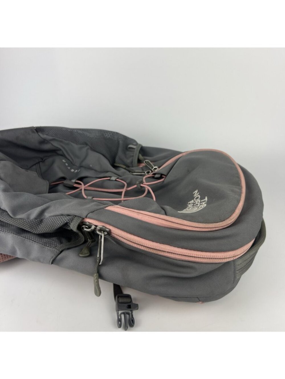 The North Face Jester Women's Backpack Gray Pink Laptop School Book Bag - Picture 3 of 6